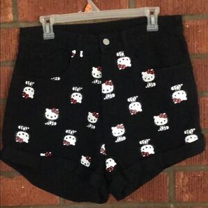 Hello Kitty Patterned Black Shorts | New With Tag